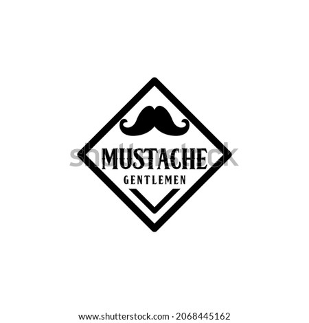 Mustache logo concept vector. Hairstylist logo for mustache style and fashion