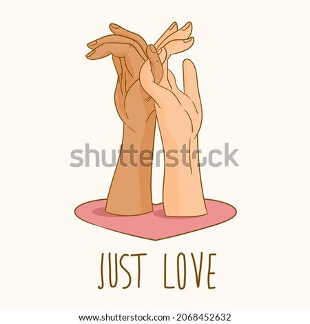 Two hands making a promise. Valentines day Royalty-Free Stock Photo #2068452632
