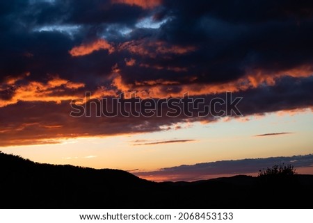 Dramatic stormy sky with colorful clouds. World environment day concept