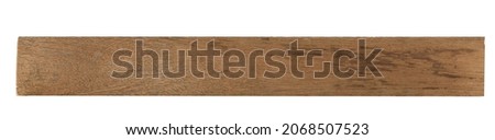 Isolated old wood board. Wooden beams. Sawn timber from Dipterocarpus wood. Royalty-Free Stock Photo #2068507523
