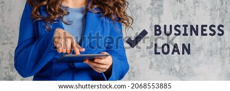 Business Loan. Handwriting text writing Business Loan. Concept meaning Credit Mortgage Financial Assistance Cash Advances Debt. Royalty-Free Stock Photo #2068553885