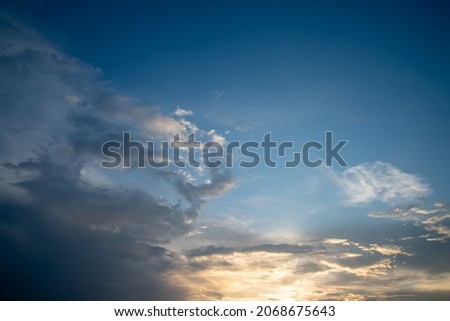 blue sky with clouds during on sunset time