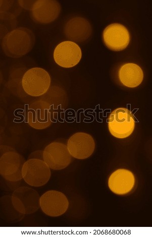 Christmas lights, yellow bokeh, background