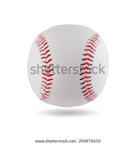 Isolated baseball on a white background 