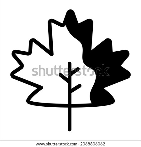 leaf vector black filled outline icon. Modern thin line symbols. Collection of traditional elements.