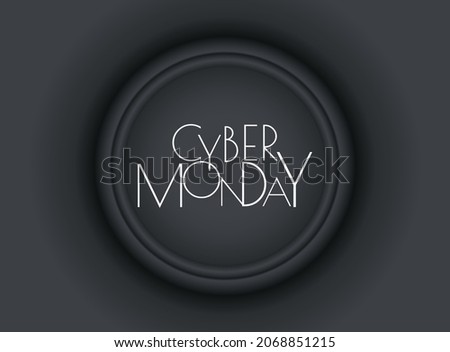 Cyber Monday. Promotional online sale event. Vector illustration.