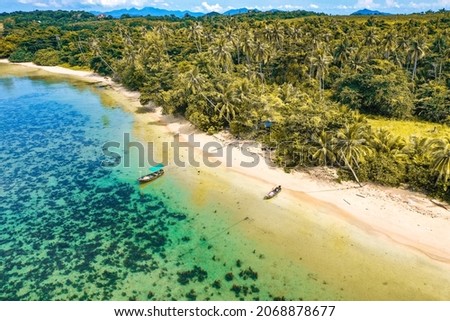 Koh Mak tropical island and its paradise beach near koh Chang, Trat, Thailand Royalty-Free Stock Photo #2068878677