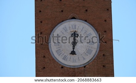 Clock in Siena tower, Italy