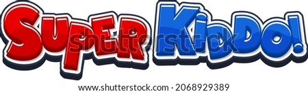 Super Kiddo logo text design illustration