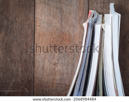 book on old wooden background for education or work background
