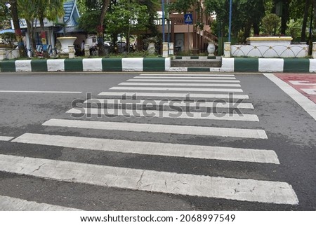 zebra cross a place to cross on the highway