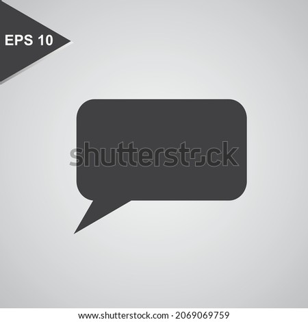 clean background silhouette icon, speech bubble