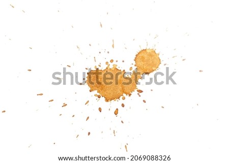 Coffee stain on white background Royalty-Free Stock Photo #2069088326