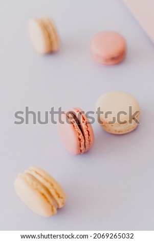 Colorful and pastel Macarrones detail