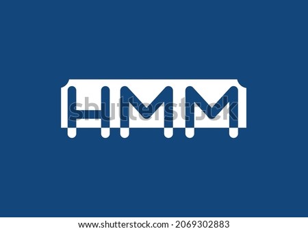 HMM letter logo and icon design template