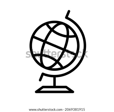 Globe icon isolated on white background. vector illustration