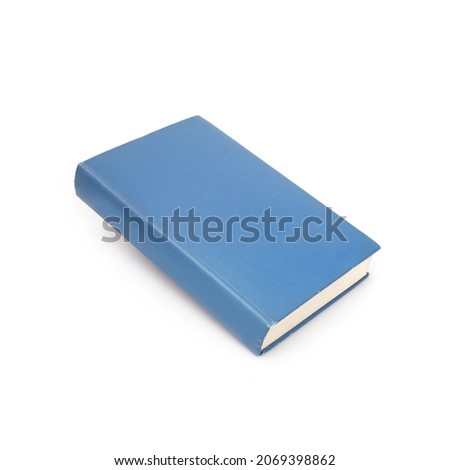 Book in blue cover with white sheets isolated on a white background
