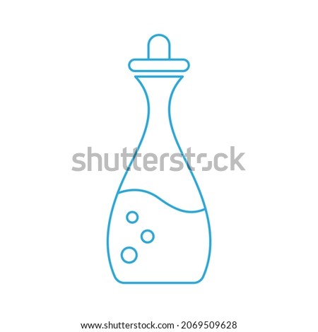 Aroma Massage Oil Blue Line Icon design isolated on white background