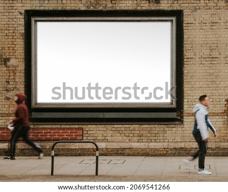Billboard with design space by the street of London