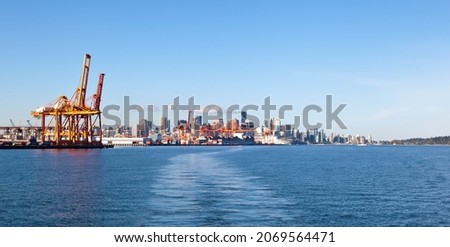 Port of Vancouver with the city skyline
