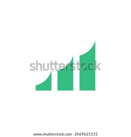 Logo Design Graph or Invest With Green Color Vector Logo Template
