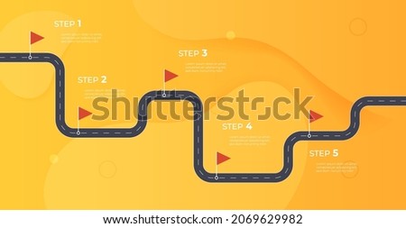 Timeline infographics template, workflow, process chart. vector illustration