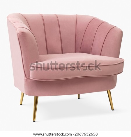 Pink velvet chair modern chic design