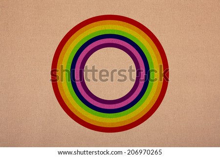 rainbow circle on canvas, high resolution, detailed