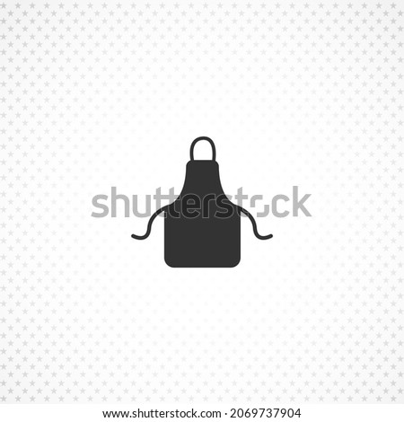apron protective garment isolated icon on white background.