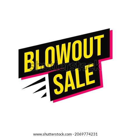 Blowout Sale Shopping Offers Label Icon Design Vector Royalty-Free Stock Photo #2069774231