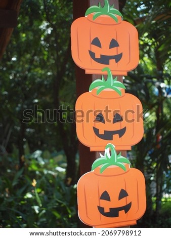 Orange pumpkin picture for halloween decoration