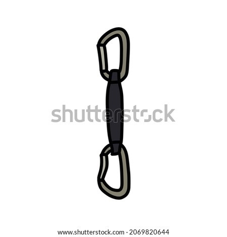quickdraw climbing doodle icon, vector illustration