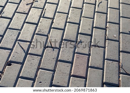 Texture of square and rectangular cobblestones for backgrounds