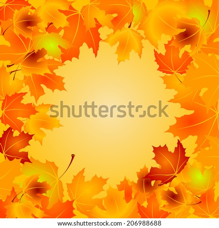 Autumn Leaves background with copy space