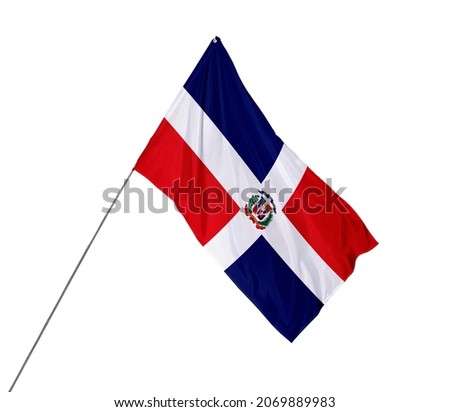 Dominican Republic flag on a white background