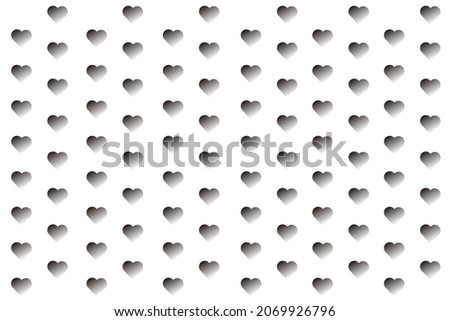 Black heart pattern on white background.