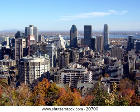 Picture of montreal on an autumn afternoon from mont-royal