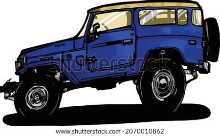 Illustration of a car for adventure, explore the forest and hunters.
Perfect for t-shirt design
