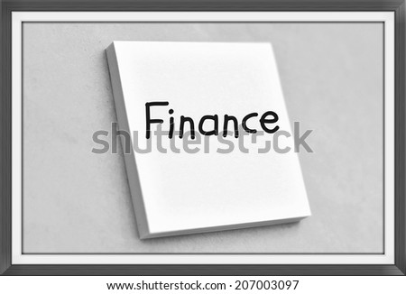 Vintage style text finance on the short note texture background