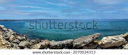 Panoramic rocky beach in an adriatic paradise