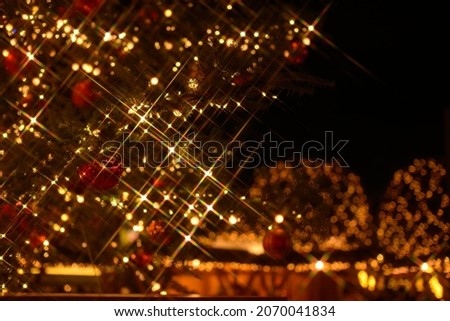 Picture of ornaments on the Christmas tree