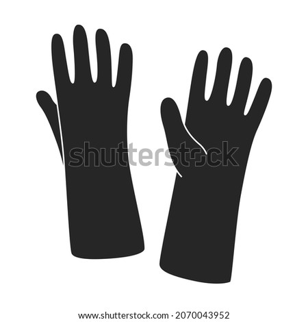 Glove vector black icon. Vector illustration accessory for hand on white background. Isolated black illustration icon of glove hand.
