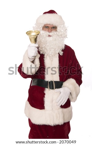 Santa claus rings a bell