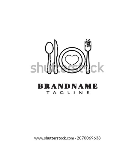 dinner logo design template icon modern vector illustration