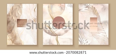 Elegant marble, stone texture set. Watercolor, ink vector background collection with white, pink, grey, bege for cover, invitation template, wedding card, menu design.  Royalty-Free Stock Photo #2070082871
