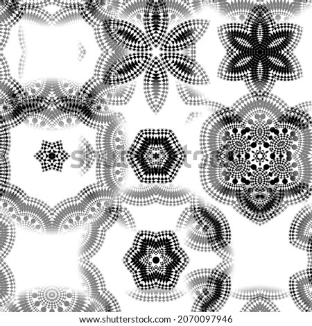 Black and white lines of abstract background. Mandala art.