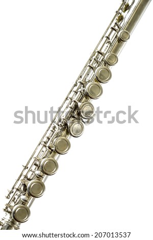 Part of Flute isolated on white background