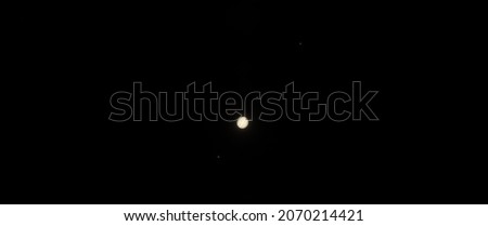 Jupiter with satellites, photo of Jupiter from earth, planet of the solar system, gas giant, 21: 9 photo