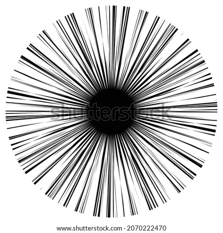 Eye Iris Print, Black and White Abstract Iris Texture Royalty-Free Stock Photo #2070222470