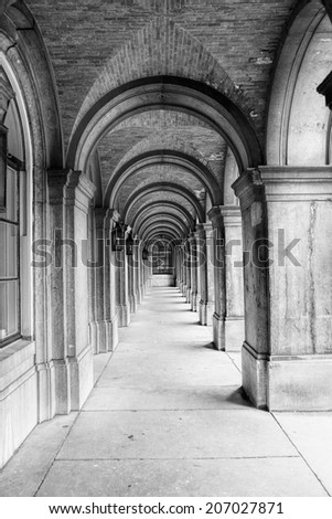 Passage (black and white) Royalty-Free Stock Photo #207027871